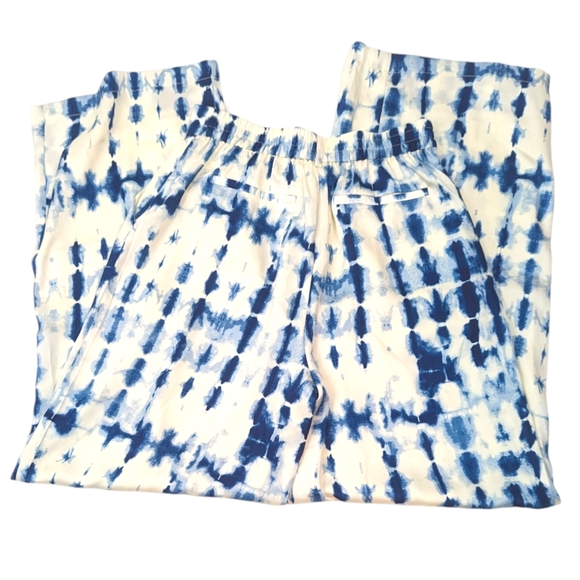 House of Harlow 1960 Tie Dye Wide Leg Pants High Rise NEW Womens Small Blue - Picture 8 of 15